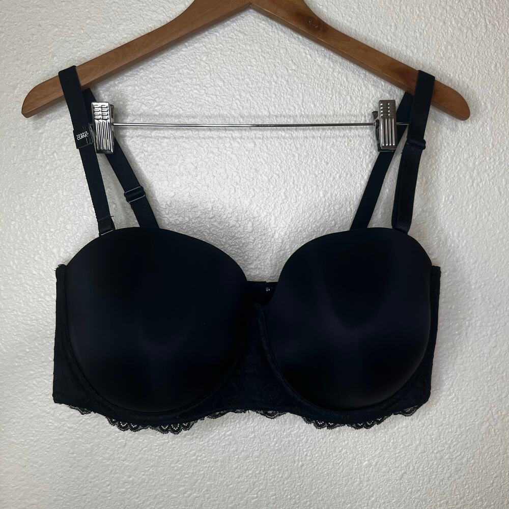 Torrid Curve Black Lightly Lined Multi-Way Strapless Bra NEW 42DDD